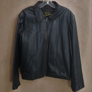 Men's Black Leather Jacket Size 42 Jeffery